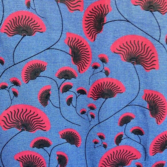 Circus Top Size 16 Modcloth Retro Floral Blue Quirky Funky Art Teacher - Picture 5 of 5